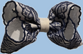 Blue & White Lace Boutique Hair Bow