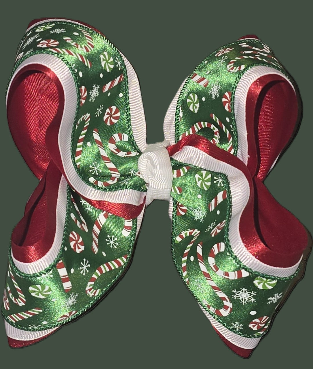 Candy Cane Peppermint Bow