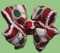 Red, Green & White Glitter Boutique Bow
