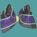 Black, Purple & Lime Green Boutique Lace Bow